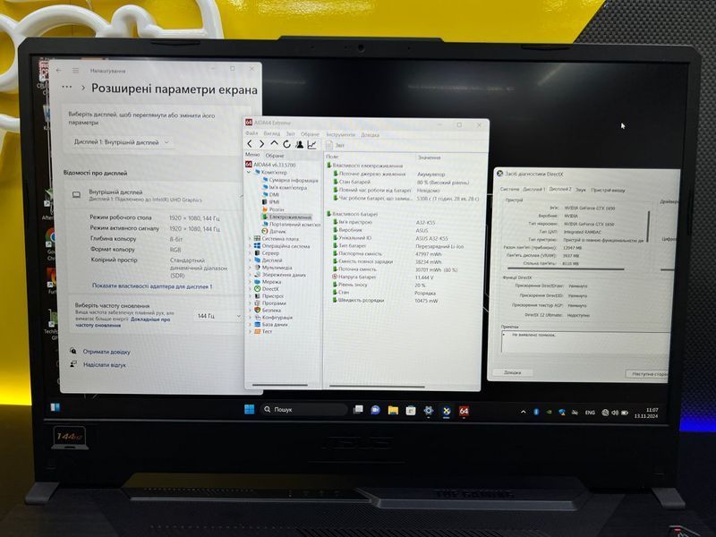 Asus Tuf F15 GTX1650/i5-10300H/16gb N100083 фото